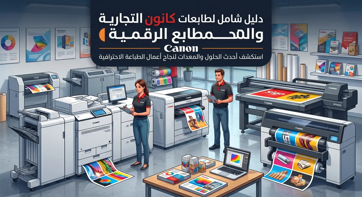 دليل شامل لطابعات كانون التجارية والمطابع الرقمية